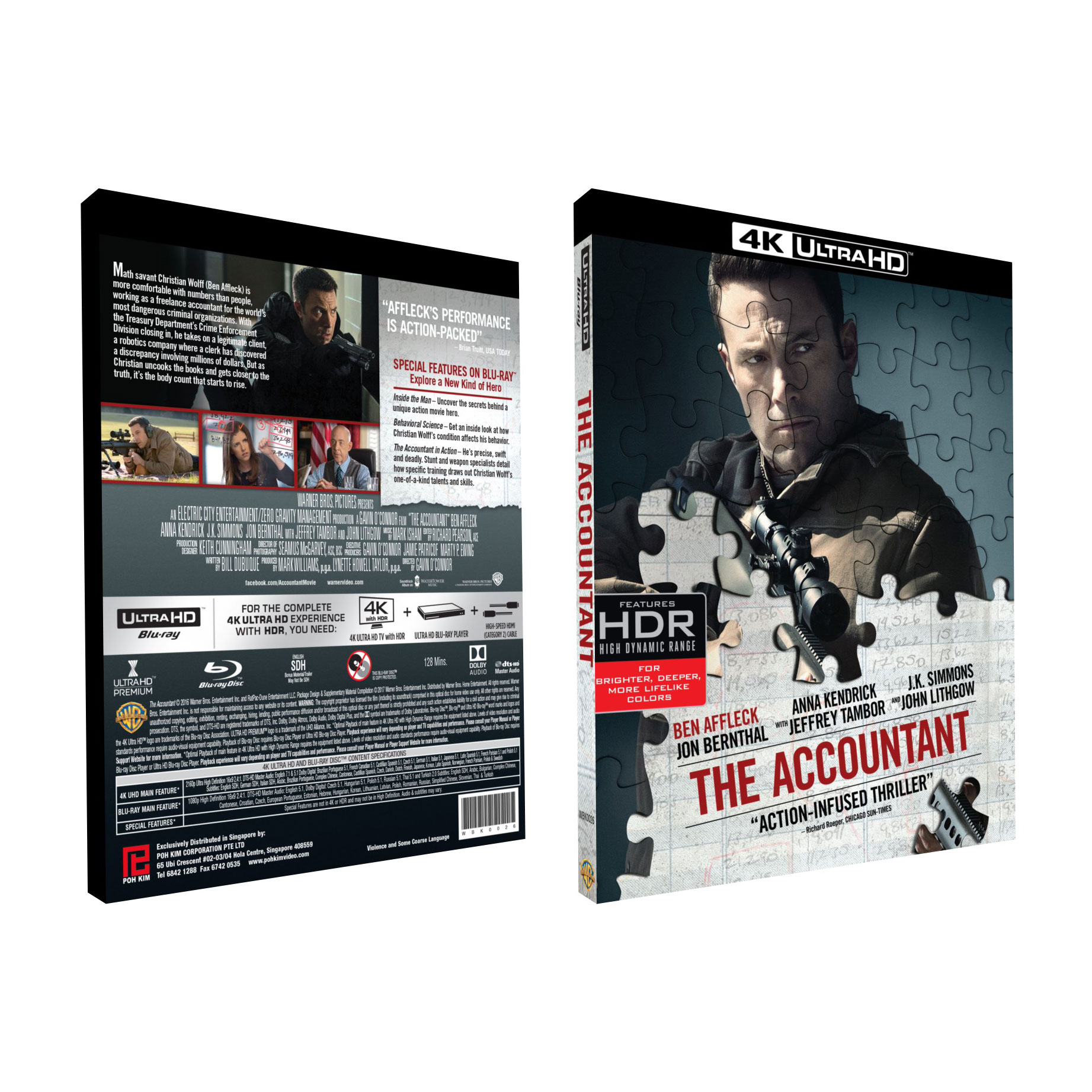 The Accountant (4K UHD + Blu Ray) - Poh Kim Video