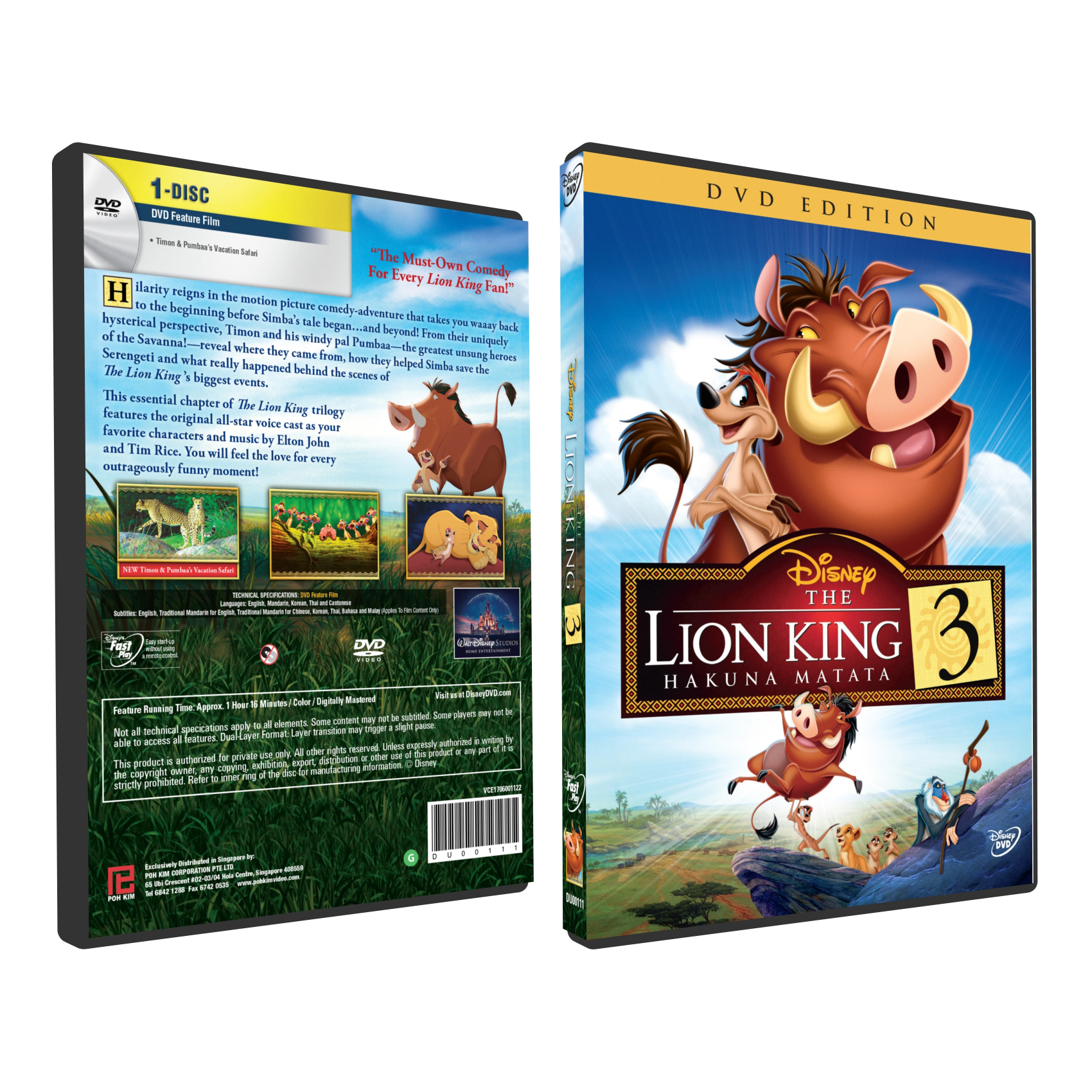 Roman graven beton The Lion King 3: Hakuna Matata (DVD Feature Film + Bonus) - Poh Kim Video