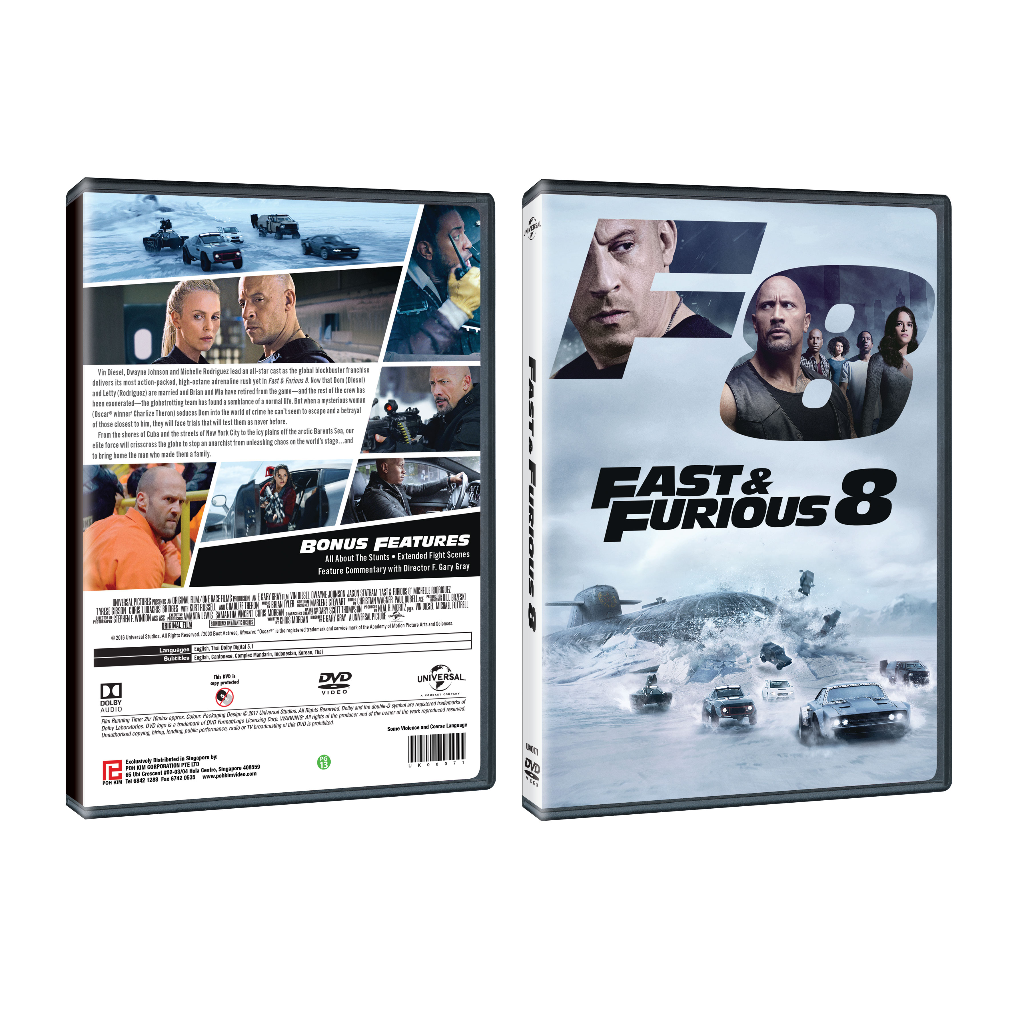 Fast & Furious 8 DVD + digital download [2017]