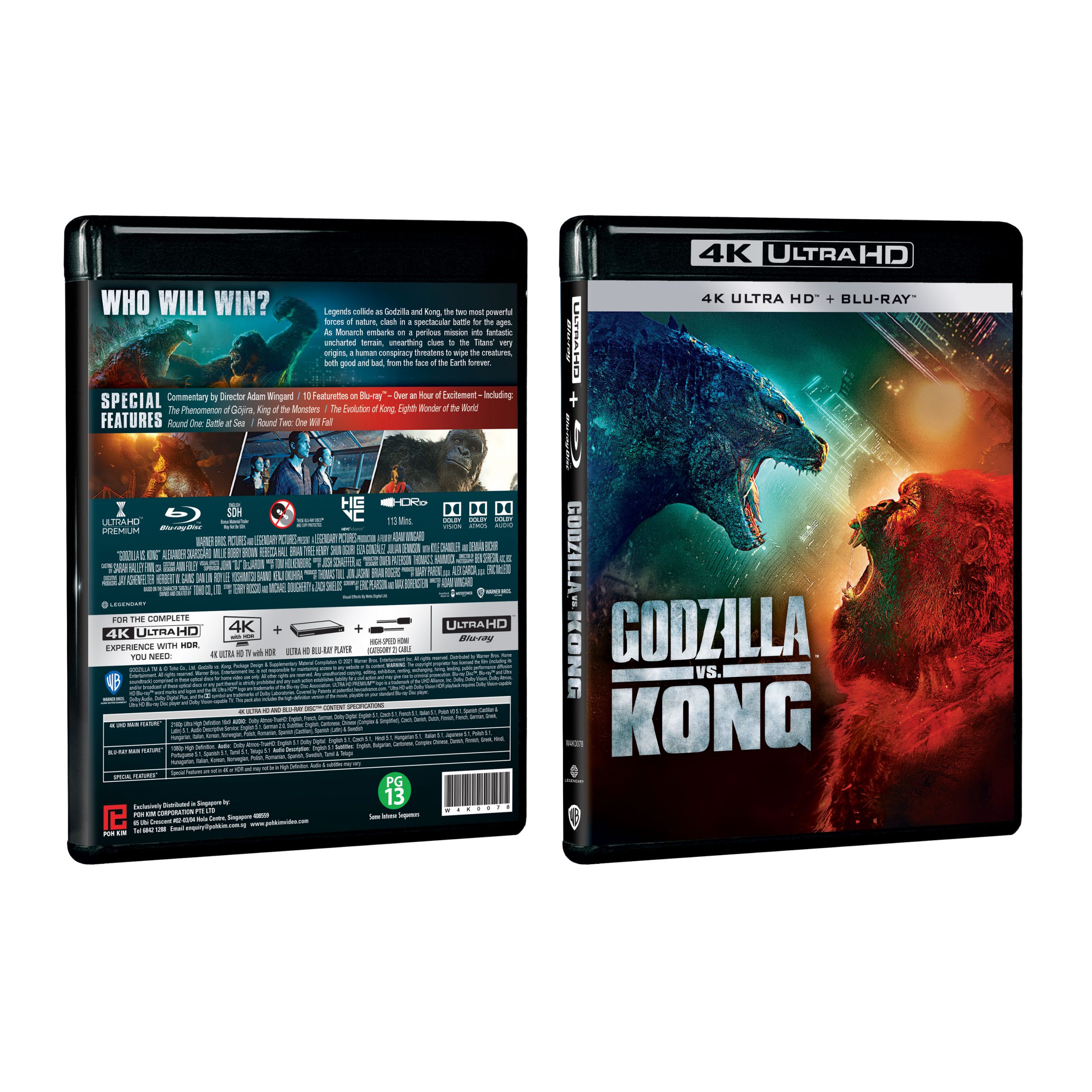 Godzilla Vs. Kong (4K UHD + Blu-ray) - Poh Kim Video